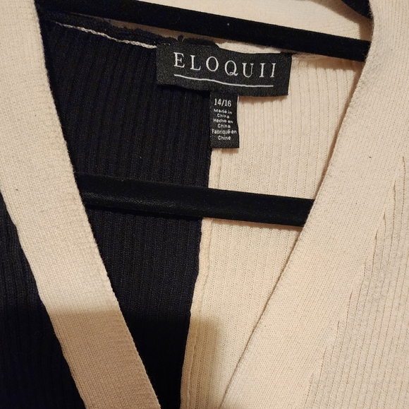 Eloquii Black And White Sweater Dress Size 14/16 - Picture 3 of 5